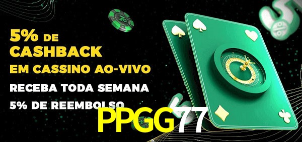 Promoções do cassino ao Vivo PPGG77